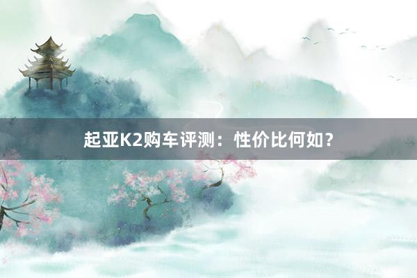 起亚K2购车评测：性价比何如？